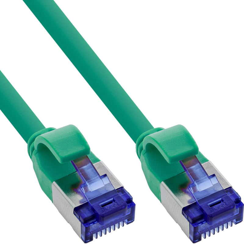 Inline® Network Cable Slim, CAT.6A, S/FTP, Tpe (lszh) Flexible, PoE, Green, 1M