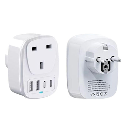 Adapter Travel Eu a Uk 2x USB 2x USB-C — image 1