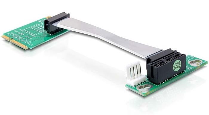Delock 41370 Card Elevadora Mini Pci Express Pci Express X1 Inserción Izquierda