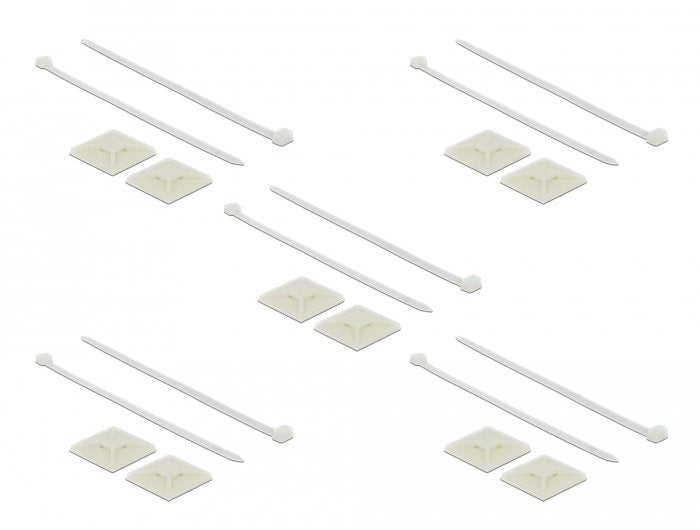 Delock Base Assembly 40X40 Mm With Brida Cables L 250 X a 7,2MM White