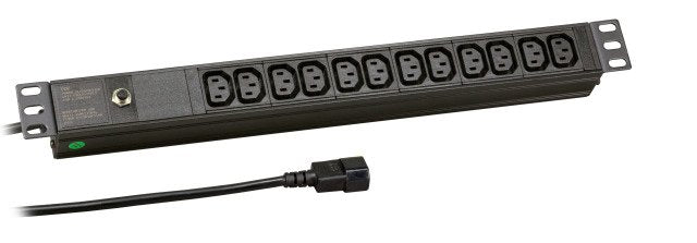 EFB Elektronik EK631CC.1 Unit Distribución Energía (pdu) 1U Black 12 Salidas AC