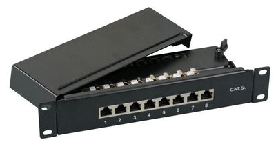 Efb Mini-patchpanel STP 8x RJ45 CAT.6A, 10 1HE, RAL7035 Grey — image 1