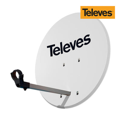 Televes Antenna Parabolica Ø63CM Offset Drive Aluminium Colour White — image 1