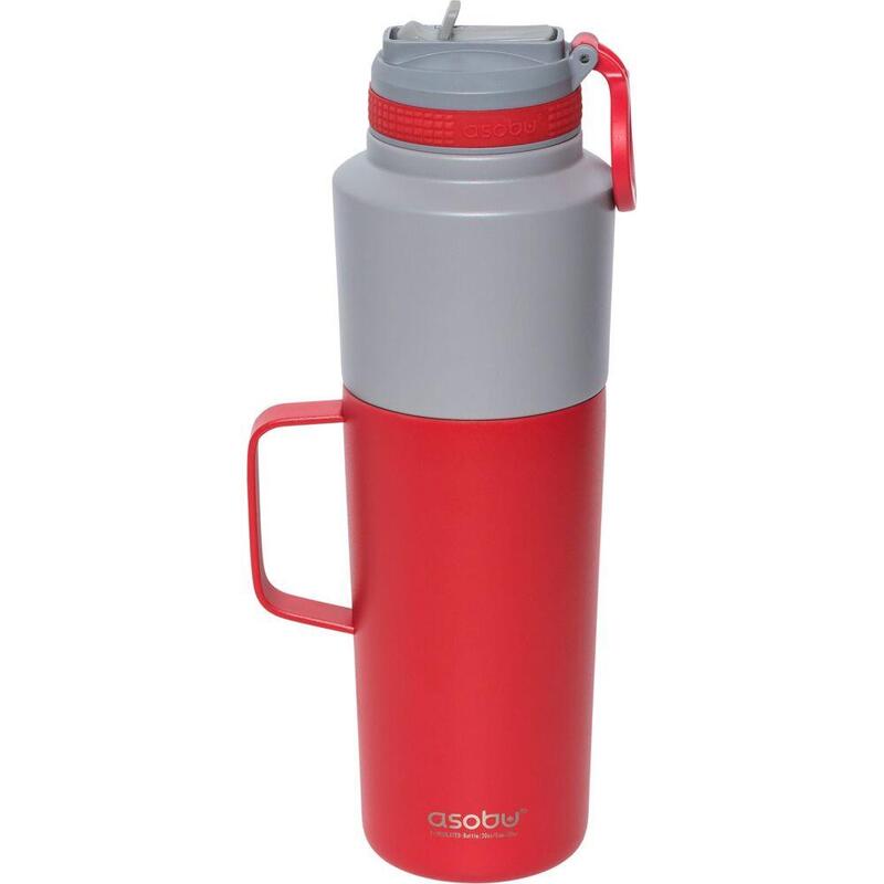 Asobu Twin Pack Bottle With Mug Red 0,9 L + 0,6 L