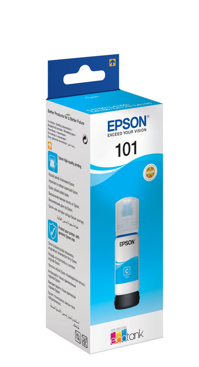 Epson 101 70ML Cyan Genuine Depósito Ink Epson L4260 L4266 L6190 L6260 L6270 L6276 L6290 Ecotank L14150 L6290 — image 1