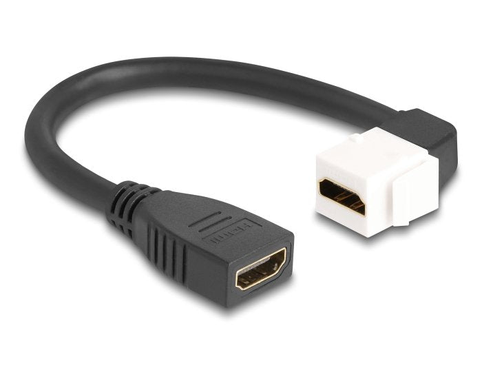 Delock Keystone Modul HDMI Cable Buchse Zu Buchse 90° Gewinkelt 8K 60 HZ 20CM Black