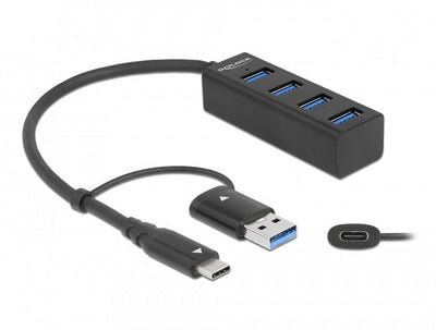 Delock Hub USB 3.2 Gen 1 4 Ports With Connector USB Type-c™ Or USB Tipo-a. — image 1