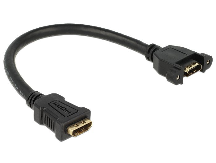 Delock HDMI Cable a Female HDMI a Female Installation 25CM