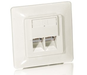 Roseta Recessed Categoria 5E 2 Hembras (RAL9010)