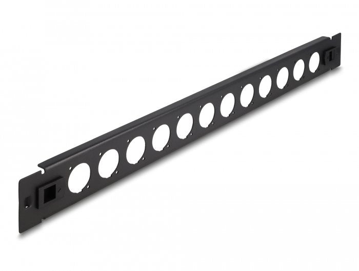 Delock 19 D-typ Patchpanel 12 Port Tool-free Black