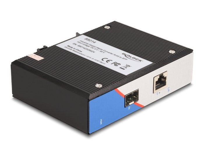 Delock 88014 Convertidor Medios Gigabit Industrial RJ45 a Sfp Carril Din