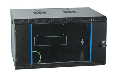 Cabinet Rack Efb Wall 19, 6U, Fixed Piece RAL9005, Depth 450MM — image 1