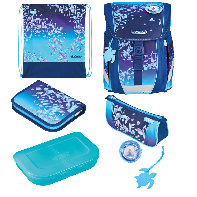 Herlitz Filoactive XL Plus Blue Ice Set Of Backpack School Chica Poliéster Blue Oscuro