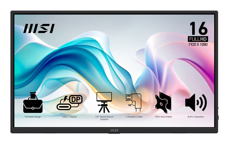 MSI Monitor 15.6 MP165 E6 IPS FHD Laptop Usbc Mm 9S6-3PE50M-011