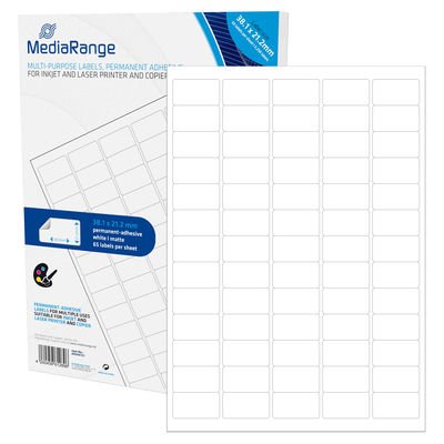 Mediarange MRINK151 Label Self-adhesive White Permanente 3250 Pieces — image 1