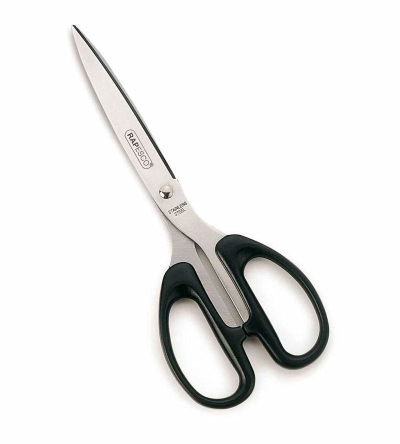 Rapesco Essential Scissors Steel Inoxidable 21CM - Mangos Ergonomicos - Aptas Diestros And Zurdos - Black