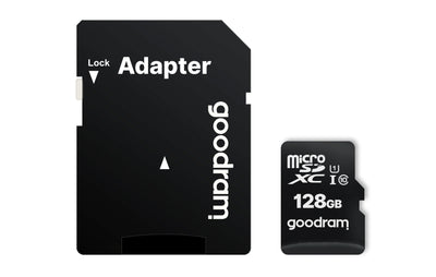 Goodram Memory microSD 128GB Micro Card Cl 10 Uhs I + Adapter — image 1
