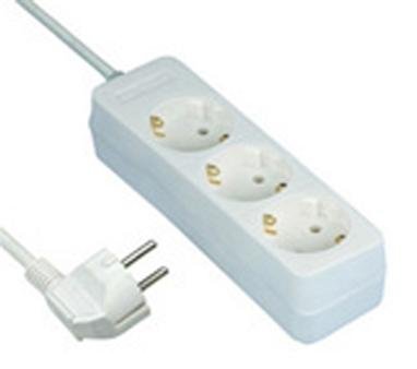 Rev Power Strip Socket Line 3 Sockets 1,4M White