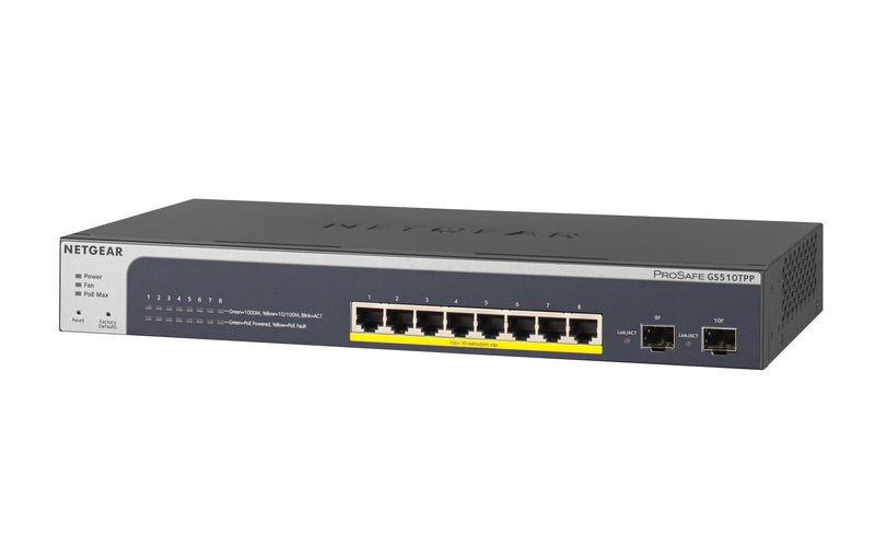 NETGEAR GS510TPP Gestionado L2/L3/L4 Gigabit Ethernet (10/100/1000) Black Energía Sobre Ethernet (PoE)