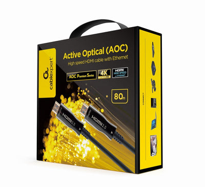 Gembird Active Optical Aoc High Speed HDMI Cable With Ethernet Aoc Premium Series 80M — image 1