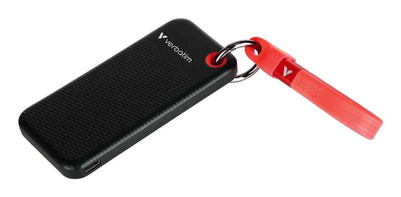Verbatim SSD 128GB, USB 3.2, Type-c, Pocket, Black/Red
