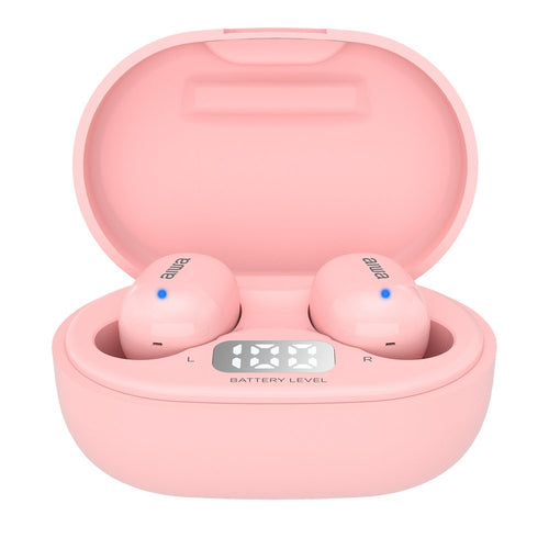 Aiwa Headphones Micro EBTW-150PK Pink Bluetooth/Touchscreen/Case Charging/Screen LED/2XMIC EBTW-150PK — image 1