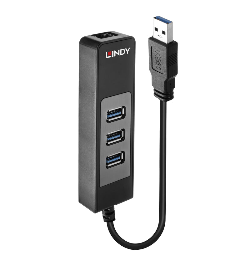 Lindy 43176 Hub Interfaz USB 3.2 Gen 1 (3.1 Gen 1) Type-a 5000 Mbit/S Black
