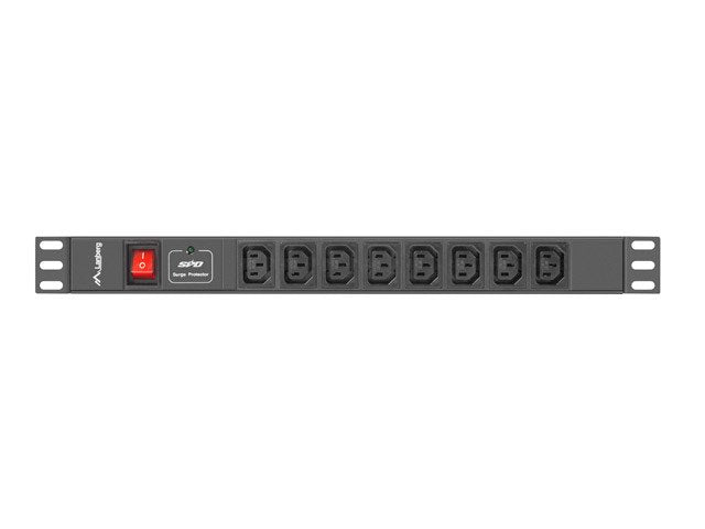 Lanberg Power Strip Rack 19 Pdu PDU-08I-0200-C20-BK (1U, 16A, 8X IEC C13, 2M, C20 Plug