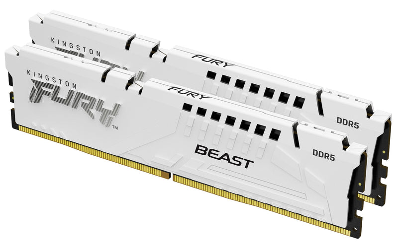 Kingston Memory Fury 64GB DDR5-5200 (2X 32GB) White KF552C40BWK2-64, Beast, Intel Xmp KF552C40BWK2-64