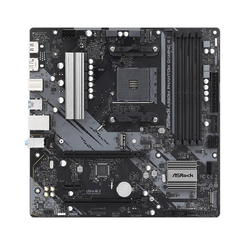 Motherboard A520M Phantom Gaming 4 AM4 Matxcpnt Snd + Gln + U3.2 + M2 SATA 6GB/S DDR4