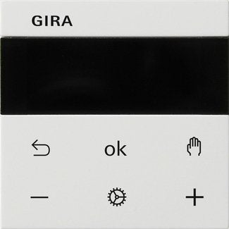 Gira S3000 Raumtemperaturregler Display System 55 White Puro Glossy