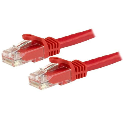 StarTech.com Cable 1,5M CAT.6 Ethernet Network Red - RJ45 Without Enganches - 24AWG, 1,5M, CAT.6, U/UTP (UTP), — image 1
