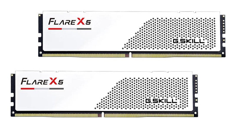 G.skill Memory 32GB DDR5-6000 2X 16GB Kit Dual, RAM White F5-6000J2836G16GX2-FX5W, Flare X5, AMD Expo F5-6000J