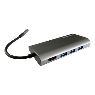 Lc-power LC-HUB-C-MULTI-5 Base Laptop Alámbrico USB 3.2 Gen 1 (3.1 Gen 1) Type-c Antracita, Black — image 1