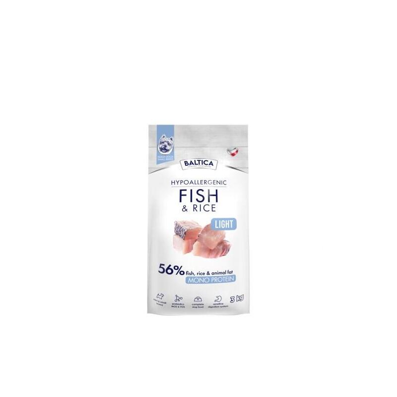 Baltica Nutraceutic Hypoallergenic Fish & Rice Light Xs / S 3KG