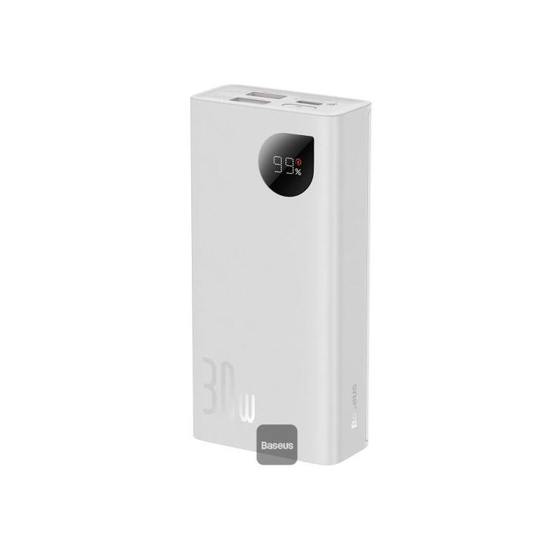 Baseus ADAMAN2 Metal Digital Display Quick Charge Power Bank 10000MAH 30W - White