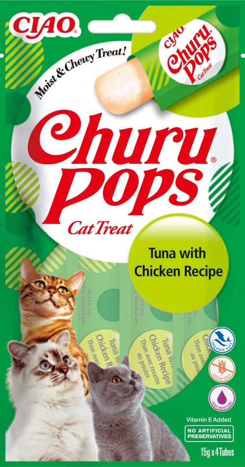 Churu Pops Delicacy Atún And Pollo Gatos 4X14G