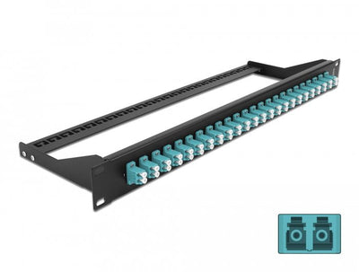 Delock 19 Lwl Patchpanel 24 Port Lc Duplex Aqua — image 1