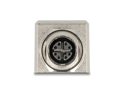 Delock 60087 Adapter M12 Code X 8 Pines Female a RJ45 Female CAT.6A STP Blindado Recto — image 1