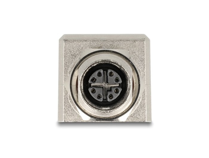 Delock 60088 Adapter M12 Code X Female 8 Pines a RJ45 Female CAT.6A STP Blindado Ángulo 90°