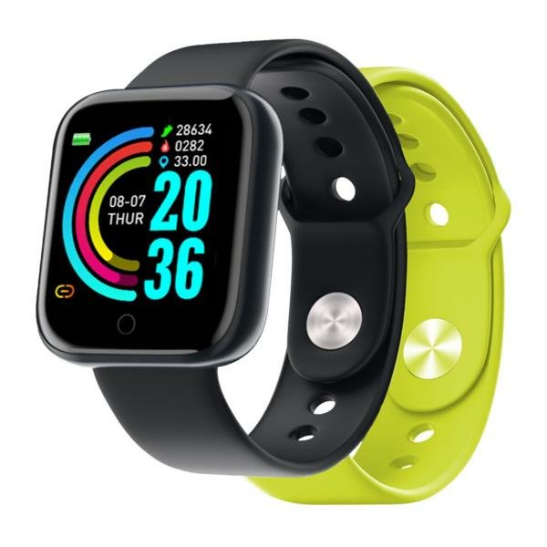 Nilox Smartwatch Nxswtrailbandyl (1.44)L 240 X 240 Pixels Screen Touchscreen Black