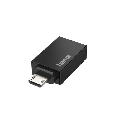Hama Essential Adapter USB - Micro USB Male - USB Female - 480MB/S - Funcion Otg - Black — image 1