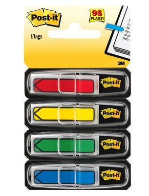 Post-it Index Red Yellow Green Blue - 4 Dispensadores Std 4X24 — image 1