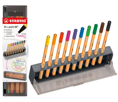 Stabilo Point 88 Set Of Desk With 10 Markers Punta Fibre - Trazo 0.4MM Aprox. - Ink With Base Water - — image 1