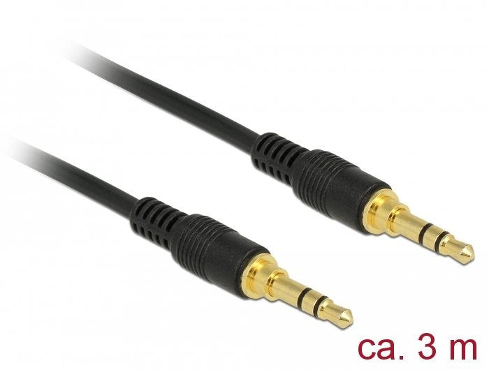 Delock 85551 Cable Stereo 3,5MM 3 Pines Male 3M Black