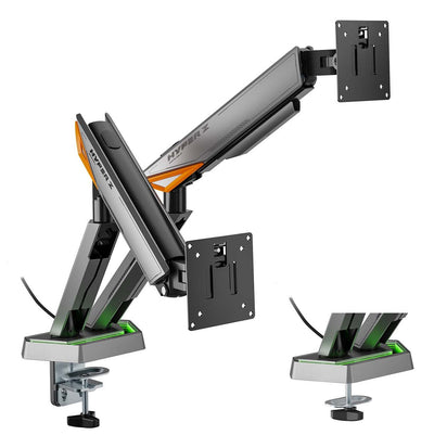 Aisens Desk Mount RGB Gaming Contrapeso Rotating And Tilt Monitor/TV 16KG (3 Pivots 2 Arms 17-38, Negro-g — image 1