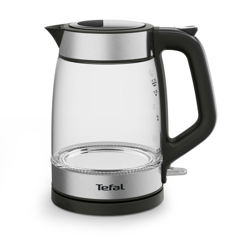 Tefal Tetera Eléctrica Glass Kettle KI6058301,7 L 2200W Negro Plata Transparente