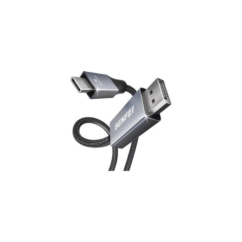 Benfei USB-C To DisplayPort 8K Cable - 1.8M 000207GREY