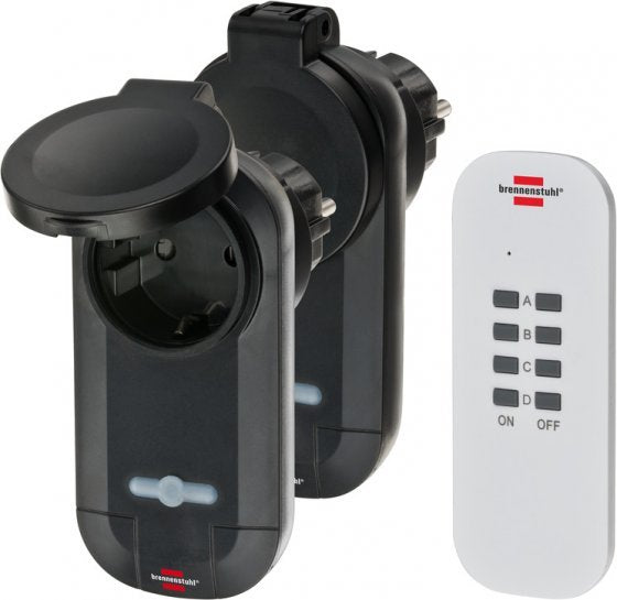 Set Switches Wireless Outdoor 2 X F (cee 7/3) Black