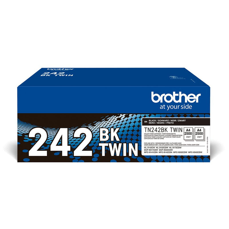 Brother Genuine Toner TN-242BKTWIN Black Paquete 2